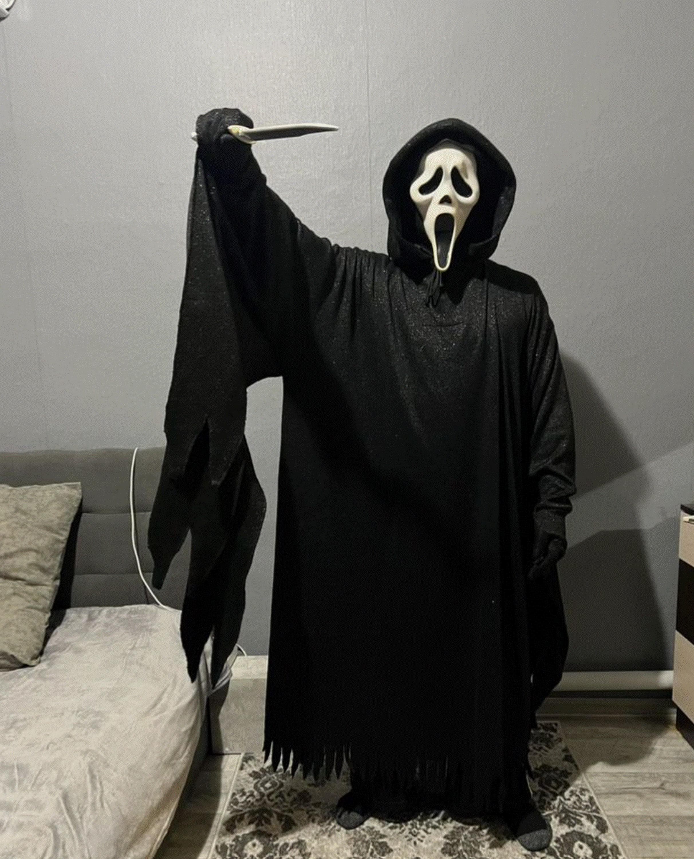 blue dress for baby girl Aged Devil Ghost Face Adult Costume – Pure Costumes main image 0