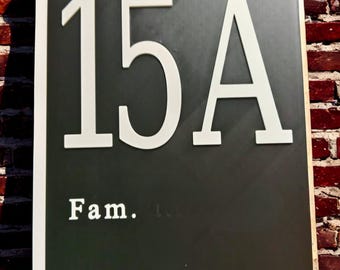 Custom House Number Plaque | Modern 3D-Printed PLA Design