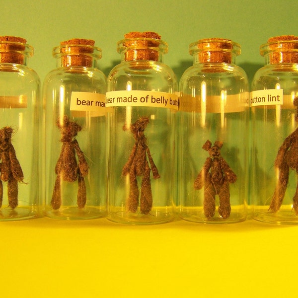 Teddy Bear made of Belly Button Lint