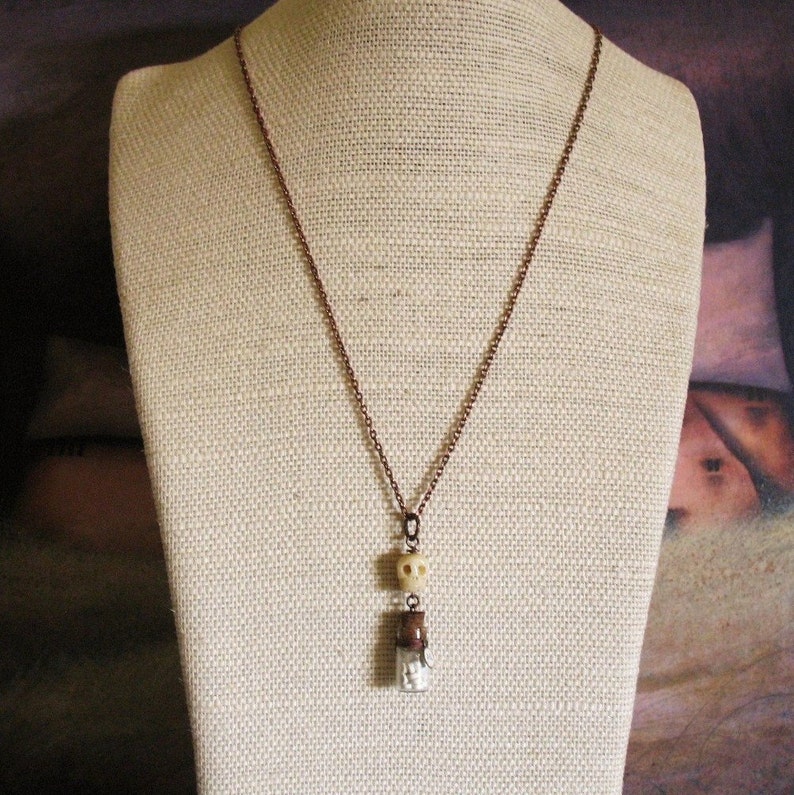 Medicine Bottle Necklace Handmade Unisex Copper Chain Etsy