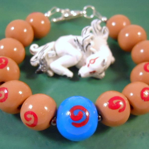 RESERVED FOR SEAN Okami Inspired String of Beads Bracelet