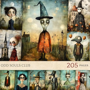Surreal Junk Journal Bundle: Odd Souls Collage, Mixed Media (Digital Download)