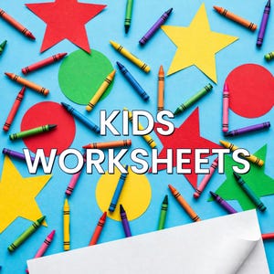 Kids Worksheets Bundle Printable: 12 Fun Learning Activities Ages 3-10 | Tracing, Math, Maze, Word Search + Answer Key