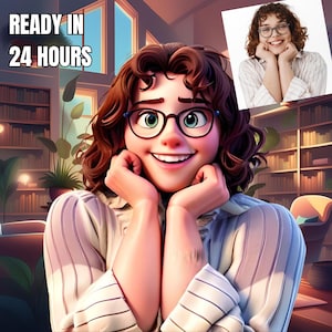 Custom Disney Style Digital Portrait, Personalised Couple Portrait, Cartoon Portrait From Photo, Cartoon Style Couple, Digital File