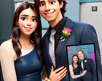 Cartoon Portrait from photo Christmas Pixar Character cartoon drawing Custom Cartoon Portrait Cartoon Me Pixar Style Custom Anime portrait