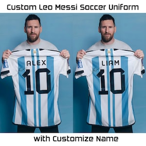 Custom Soccer Portrait with Lionel Messi signature , Personalized Graduation Gift, Birthday Gift, Soccer football Gift, Messi Gift A3 size