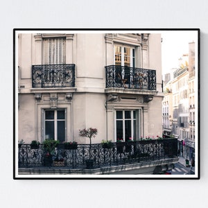 Paris Photography, Room with a view in the Marais, Paris Balcony, Paris Apartment, travel neutral hues, paris print, paris wall art image 1