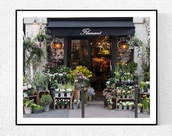 Paris Photography, Left Bank Flower Shop, Paris Bathroom Art, Rebecca Plotnick, Paris Print, Parisian Flower Shop, Francophile Gift