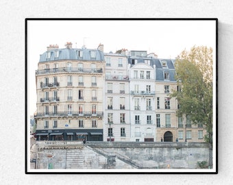 Paris Photography, Last Light on the Seine, Paris, Fall in France, Parisian, Neutral, Paris Wall Art, Sunset, Architecture, île st loius