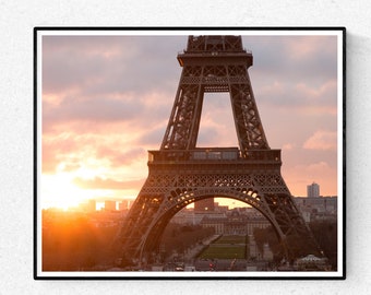 Fotografía de París, Amanecer en París, Trocadero, Torre Eiffel, Decoración Francesa, Invierno en París, Rebecca Plotnick, Mañana en París