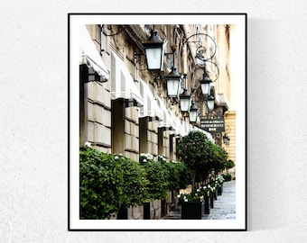 Paris Photography, Early Morning in Paris, France, Right Bank, Paris Architecture, lanterns, Paris Hotel, Paris Print for Sale, Francophile