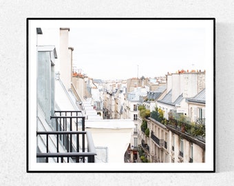 Paris Photography, Paris is Always A Good Idea, soft blue and grey tones, Paris, France, French Wall Decor, Parisian Balcony