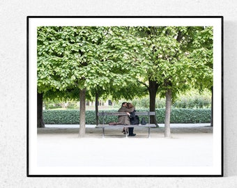 Paris Photography, Lovers in Palais Royal, Paris France, Paris Gardens, Paris decor, Nature, Spring in Paris