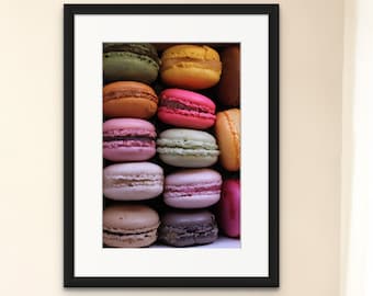 Paris Photography, French Macarons, Paris Kitchen Art, Paris Photo, Kitchen Decor, Pink, Paris Macaron, Paris Photography Print