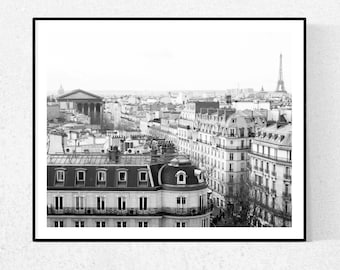 Black and White Photography, Eiffel Tower View from Above, Architecture Photography, Paris Architecture, Hôtel de Ville, Paris Home Decor