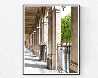 Paris Photography, Spring Morning Light in Palais Royal, Paris France, Paris Gardens, Right Bank, Paris Garden, Parisian, French Decor