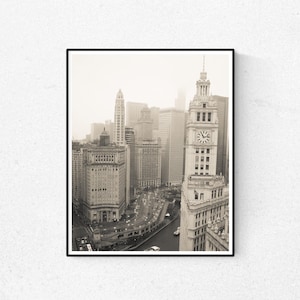 Chicago photography, Chicago Architecture View, Wrigley Building Clock, Chicago art, Chicago River Photo, Gift for Chicago Lover