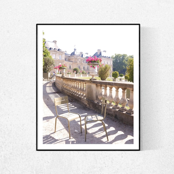 Paris Photography, Summer in Jardin du Luxembourg, Pink Flowers in Paris, Paris Decor,Paris Garden,Nature, Rebecca Plotnick