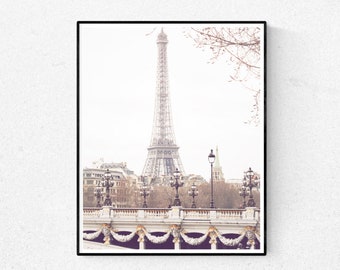 Eiffel Tower Print, Isn't She Lovely, Walking the Seine, Pont Alexandre III, Paris Photography, Eiffel Tower Decor