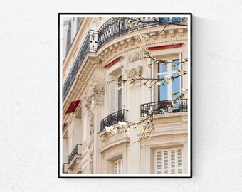 Paris Photography, April in Paris, Blossom Season, Parisian Architecture, Paris in the Springtime, Springtime, Paris Home Decor, Paris Print