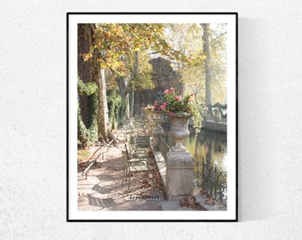 Paris Photography, Luxembourg Gardens in Fall, Fall in Paris, Medici Fountain, Luxembourg Gardens, Autumn Colors, Paris Park, Paris Print