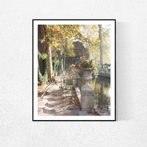 Paris Photography, Luxembourg Gardens in Fall, Fall in Paris, Medici Fountain, Luxembourg Gardens, Autumn Colors, Paris Park, Paris Print