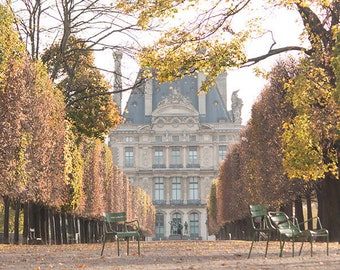 Fall Light in the Tuileries, Paris France, Paris Gardens, Paris decor, Living Room Wall Art, Parisian, French Decor