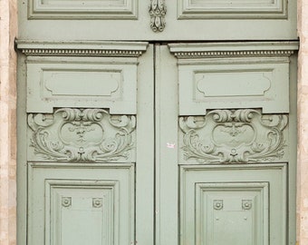 Paris Photography, Mint Green Door on Ile St Louis, Paris Door Photo, Door in Paris, Green Door Paris Photo, Rebecca Plotnick