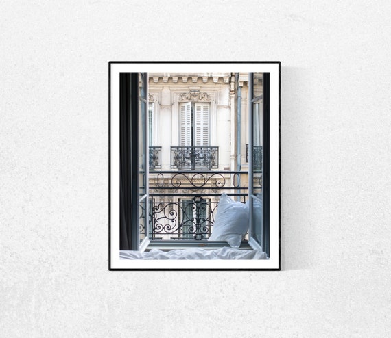 Paris Fotografia Despertando En Paris Ventana Parisina Etsy