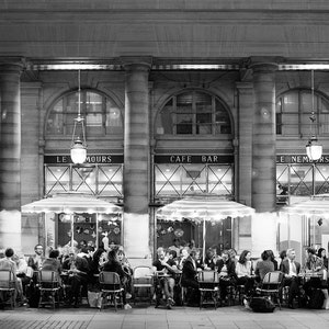 Paris Photography, Café Nemours Paris, Black and White Photography, Parisian Café, Paris Kitchen Art