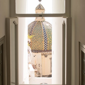 Italy Photography, Positano through the Window, Amalfi Coast, Italy, beach photography, Italian home decor, Positano Art, bedroom wall art