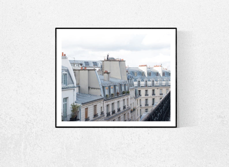 Paris Fotografie, rechts Ufer Dachansichten von Paris Frankreich, Frühling in Paris, Architektur, Pariser Dächer, Paris Landschaftsfoto Bild 1