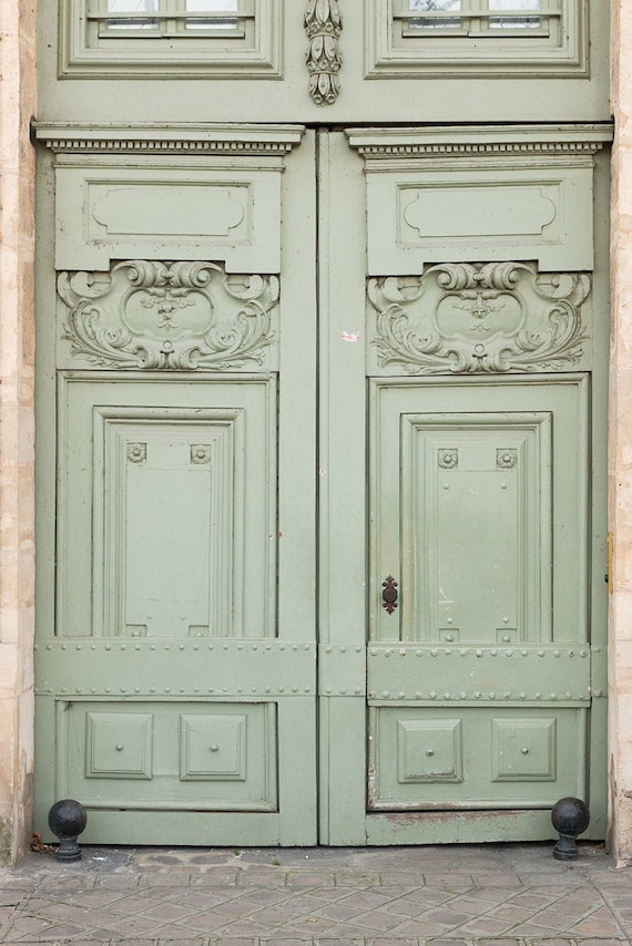 Paris Photography Mint Green Door On Ile St Louis Paris Door Etsy
