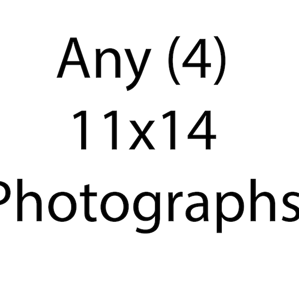 Photography ,Any Four Travel, Nature, Black and White 11x14 Photographs, buy more save more, discounted print set