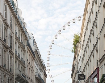 Paris Photography, Summer in Paris, France, Right Bank, Tuileries Gardens, Ferris Wheel, Paris Print for Sale, Francophile