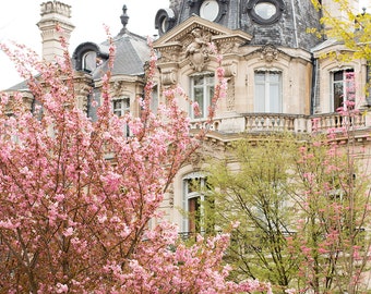 Paris Photography, Parc Monceau in the Spring, Cherry Blossom Season, Pretty in Pink, Paris in the Springtime, Pink, Paris Home Decor