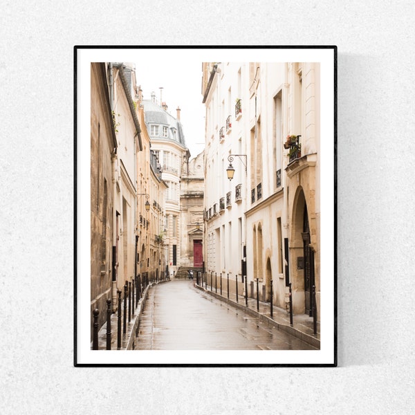 Paris Photography, Quiet Morning in the Marais, St Paul, Rainy Day in Paris, Paris Wall Art, Paris Photography Print