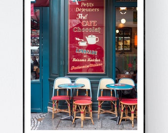 Paris Fotografie, Café Central Paris, Paris Cafe Foto, Paris Dekor, französische Küchenkunst, rechtes Ufer Paris Foto, Paris Print