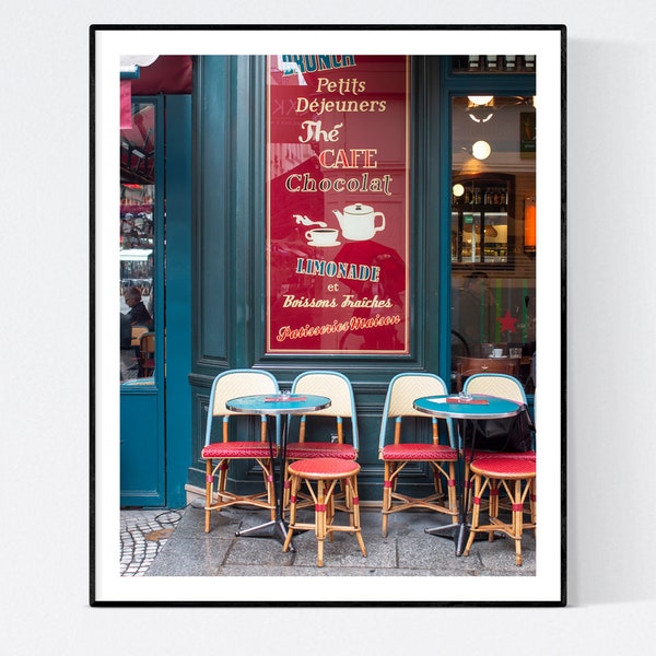 Paris Photography, Café Central Paris ,Paris Cafe Photo, Paris Decor, French Kitchen Art, Right Bank Paris Photo, Paris Print