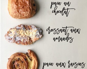 Paris Photography, 5 ways to order a Pastry in France , Breakfast in Paris, Boulangerie, Paris Pastry, Croissant Art, Paris Photo