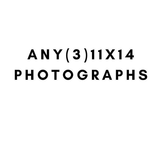 Photography - Any Three Travel, Nature, Black and White 11x14 Photographs, buy more save more, discounted print set