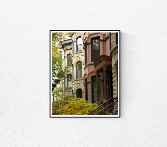 Chicago photography, Chicago Apartments in the Fall, Chicago Walkup, brownstone apartments, Chicago architecture, wall art, chicago art