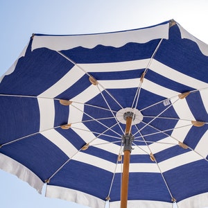 Italy Photography, Blue Umbrella at Fontelina Beach club in Capri, Italy, beach photography, Beach Art, bedroom art, beach umbrella
