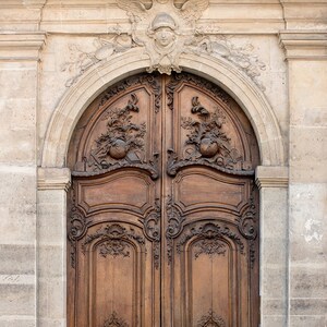 Paris Photography, Brown Apartment door on The Left Bank, St Germain de Près, French Art Prints, Gallery Wall Art, Francophile, Paris Print