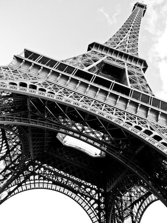 Fotografia In Bianco E Nero Torre Eiffel A Parigi Francia Etsy