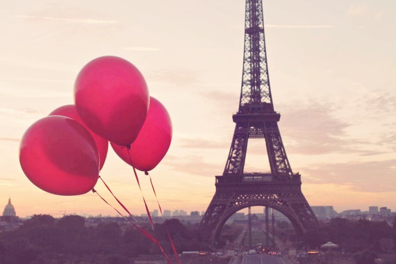 Parijs liefde Ballonnen in Parijs Eiffeltoren - Etsy Nederland