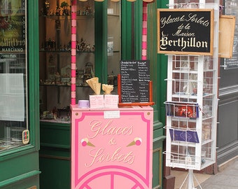 Paris Photography, Berthillon Ice Cream, île st louis, Paris Print, French, Kitchen Wall Art, Rebecca Plotnick, Everyday Parisian