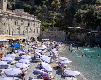 Italy Photography, Beach Day in San Fruttuosso Italy, Portofino beach photography, Italian home decor, Beach, bedroom art, summer in amalfi