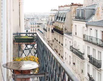 Paris Photography, Montmartre Balcony View, French Wall Art