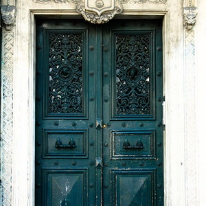 Paris Photography, Paris Green Door, Hunger Green Door Paris, Door in Paris, Paris Wall Art, Paris Gallery Wall Art, Francophile Gift image 2